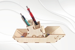 Desk Organizer Steamship, stand holder, greeting decor Product Image 3