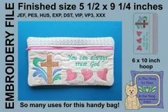ITH Trust God Cross Zipper Bag Zipper Bag - Lined, 6x10 Product Image 1