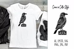 Crow,  celtic,  style,  svg,  folk design, silhouette, laser cut, paper cut,  sublimation,  t-shirt design, mug design, tumbler design, pillow design,  can  glass,  stamp,  stencil,  bird, craft, jpg, svg, pdf, ai, vector, png, tattoo, logo design, natura