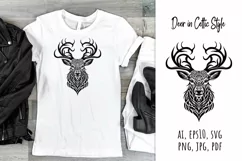 Deer,  celtic,  style,  svg,  folk design, silhouette, laser cut, paper cut,  sublimation,  t-shirt design, mug design, tumbler design, pillow design,  can  glass,  stamp,  stencil,  pet, craft, jpg, svg, pdf, ai, vector, png, tattoo, logo design, natural