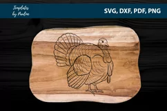 Detailed turkey line art for thanksgiving SVG cricut Cut Flil