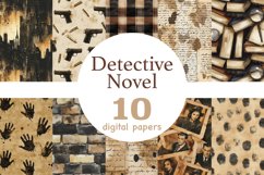 Detective Digital Paper, Vintage Seamless Pattern Bundle, GlamArtZhanna, Detective Background, Police Digital Paper, Scrapbook Paper JPEG, True Crime Paper, Investigation Paper, Instant Download Set, Spy Digital Paper