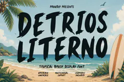 Detrios Literno Tropical Brush Display Font Product Image 1