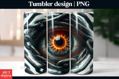 Dark Magic Halloween Tumbler 20oz Fiery Eye Tumbler Product Image 1