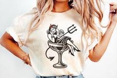Vintage Halloween Pin-Up Girl Poster | Retro PNG SVG Product Image 2