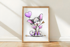 Devon Rex Cupid's Assistant Valentine PNG Product Image 3