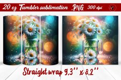 Tumbler wrap | Flowers in a glass jar Product Image 1