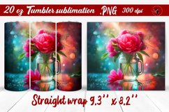 Tumbler wrap | Flowers in a glass jar Product Image 1