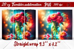 Tumbler wrap | Flowers in a glass jar Product Image 1