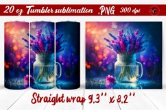 Tumbler wrap | Flowers in a glass jar Product Image 1