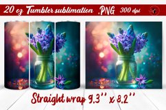 Tumbler wrap | Flowers in a glass jar Product Image 1