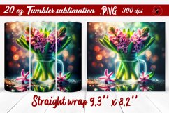Tumbler wrap | Flowers in a glass jar Product Image 1