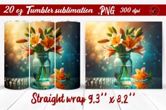 Tumbler wrap | Flowers in a glass jar Product Image 1