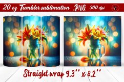Tumbler wrap | Flowers in a glass jar Product Image 1