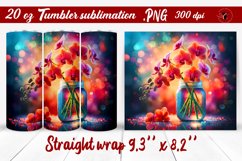 Tumbler wrap | Flowers in a glass jar Product Image 1