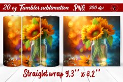 Tumbler wrap | Flowers in a glass jar Product Image 1