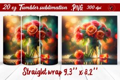 Tumbler wrap | Flowers in a glass jar Product Image 1