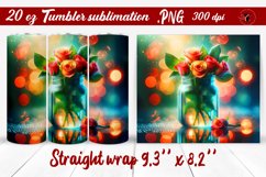 Tumbler wrap | Flowers in a glass jar Product Image 1