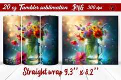 Tumbler wrap | Flowers in a glass jar Product Image 1