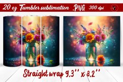 Tumbler wrap | Flowers in a glass jar Product Image 1