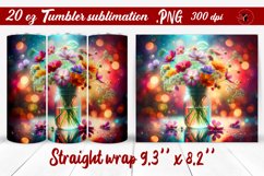 Tumbler wrap | Flowers in a glass jar Product Image 1