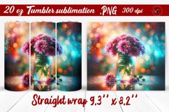 Tumbler wrap | Flowers in a glass jar Product Image 1
