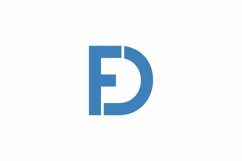 DF FD logo design vector template (3718791)