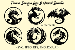 Fierce Dragon Logo &amp; Mascot Bundle | Mythical Creature SVG Product Image 1
