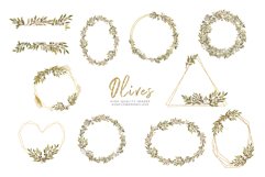 Frame Olive Botanical leaves, Olive Branch watercolor Product Image 3