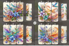4 Dragonfly Tumbler Sublimation, 20 oz Tumbler Wrap Product Image 2