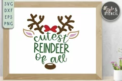 Christmas Cutest Reindeer SVG - PNG, DXF, EPS, SVG, Cut File Product Image 4