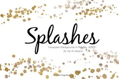 Hand Drawn Gold Splashes Abstract Clip Art Bundle Product Image 1