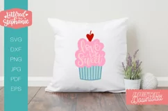 Love Is Sweet SVG cut file, love svg, cupcake svg Product Image 4