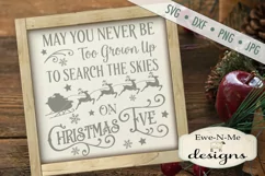 Search Skies Christmas Eve Santa Sleigh SVG DXF Files Product Image 1