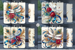 4 Dragonfly Tumbler Sublimation, 20 oz Tumbler Wrap Product Image 2