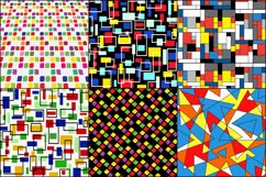 Bauhaus/Mondrian Style Geometric Digital PAPERS Product Image 2