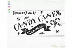 Candy Canes Sign Svg, Rustic Christmas svg, Wood Sign svg Product Image 2