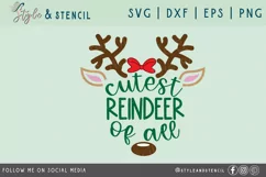 Christmas Cutest Reindeer SVG - PNG, DXF, EPS, SVG, Cut File Product Image 2