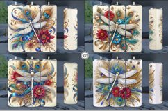 4 Dragonfly Tumbler Sublimation, 20 oz Tumbler Wrap Product Image 2
