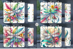 4 Dragonfly Tumbler Sublimation, 20 oz Tumbler Wrap Product Image 2