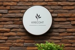 rounded Sign Board Mockup on Building Wall Product Image 2