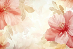 Pink Hibiscus Background Wallpaper Product Image 1
