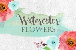 Watercolor Summer Flowers Product Image 1