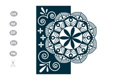 Flower Papercut Card Cover Template SVG Design Product Image 2