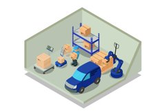 Mail concept banner, isometric style Product Image 1