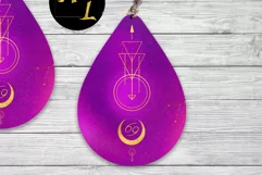 Cancer earrings png,Zodiac earrings png desig Product Image 2