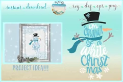 Dreaming of A White Christmas Snowman SVG DXF EPS PNG files Product Image 1