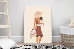 Mother &amp; Children Clipart. Abstract Illustration. Modern Art Product Image 5