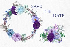 Watercolor Purple Wreaths Clipart Product Image 3