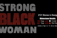 Strong Black Woman Rhinestone SVG Template Product Image 2